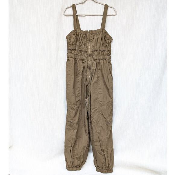 Ulla Johnson Olive Katrien Cotton Wide-Leg Gathered Sleeveless Jumpsuit, size 10 - Picture 1 of 14